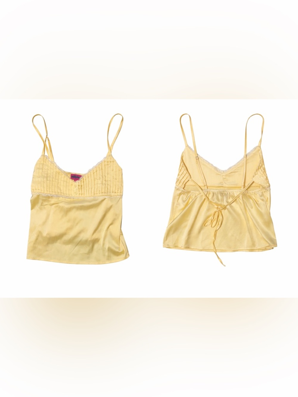 Edikted Butter Yellow Satin Camisole